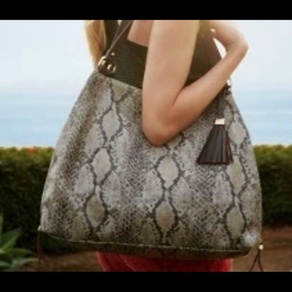 Stella & Dot Snake Print The Switch Purse